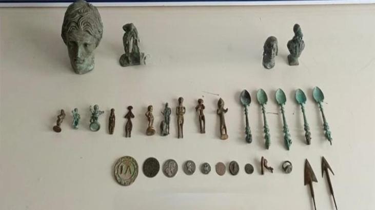 İnegöl’de öbür cürümden konutuna girilen şahsın konutundan tarihi eserler çıktı