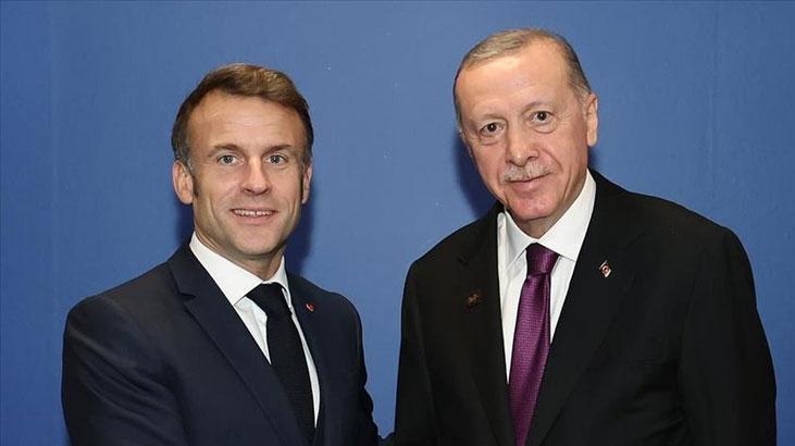 Son dakika… Cumhurbaşkanı Erdoğan, Macron ile görüştü