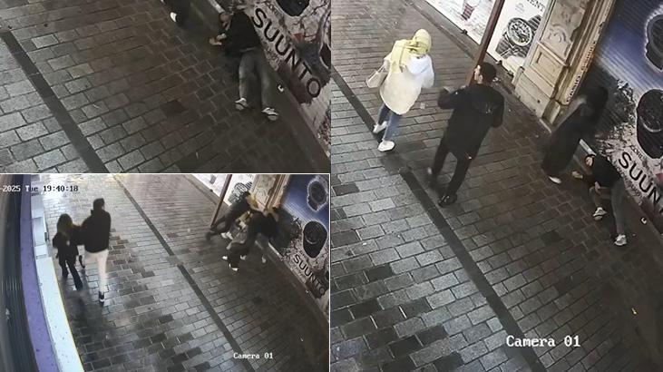 Beyoğlun’da sıcak saatler: Bayanın darbeden şahsı bacağından vurdu