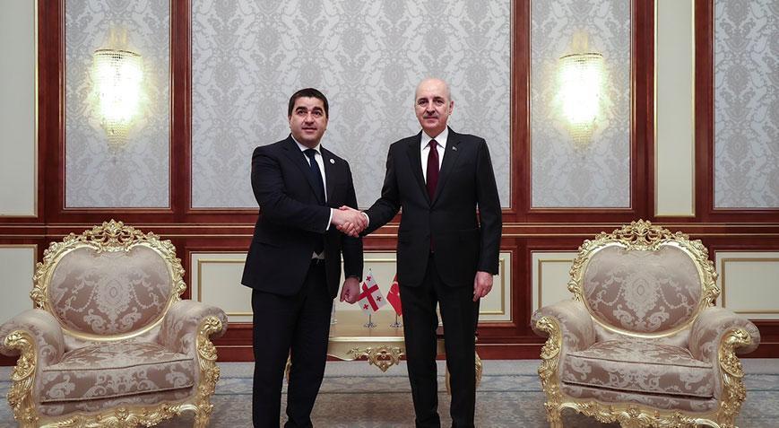 TBMM Başkanı Kurtulmuş, Papuashvili ile görüştü