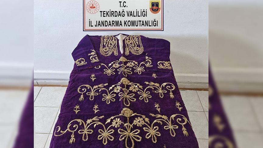 Yer: Tekirdağ! Tarihi eser niteliği taşıyan kıyafet ele geçirildi