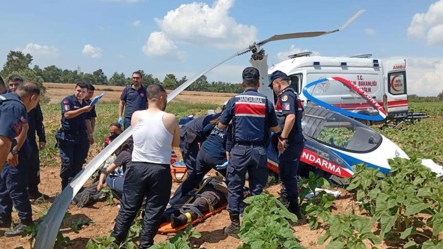 Adana’da jandarmaya ilişkin cayrokopter düştü! 2 yaralı