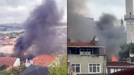 Fatih’te 3 gecekonduda yangın! Çok sayıda takım sevk edildi