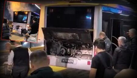 Kağıthane’de dehşet dolu anlar! Metrobüste yangın çıktı