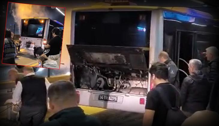 Kağıthane’de dehşet dolu anlar! Metrobüste yangın çıktı