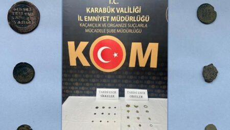 Karabük’te tarihi eser operasyonunda 12 sikke ve 14 tarihi eser ele geçirildi