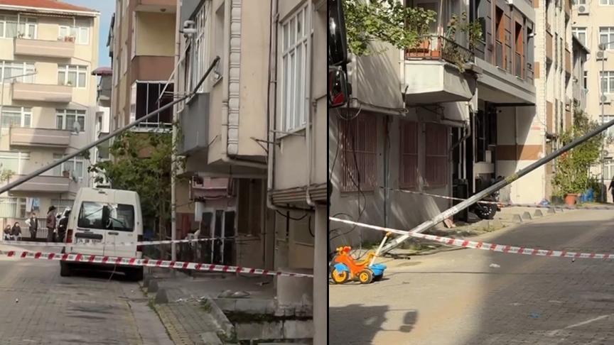 Yer: Küçükçekmece! Yaslandığı aydınlatma direği konuta girdi