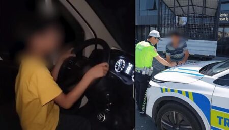 10 yaşındaki çocuğuna araç kullandırdı! İşte cezası