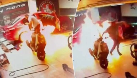 Alevlerin ortasında kalan oto yıkamacı hayatını kaybetti! Fecî anlar kamerada