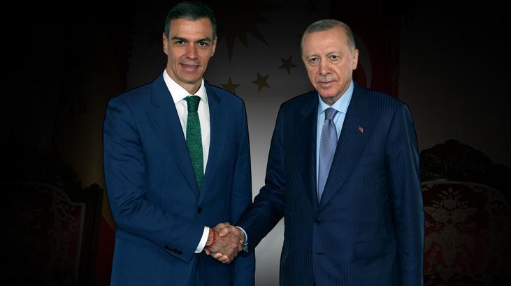 Dolmabahçe’de kritik zirve! Erdoğan, Pedro Sanchez’i kabul etti