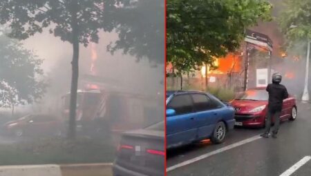 Yer: Esenyurt! Kafede yangın çıktı, alevler binaya ve markete sıçradı