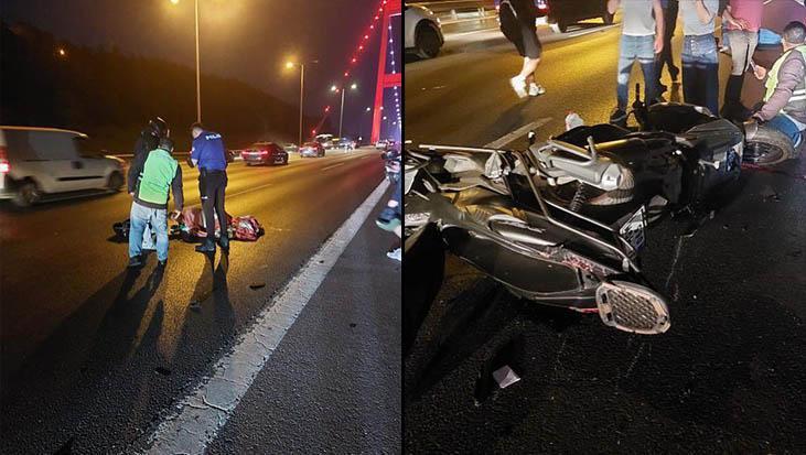 FSM Köprüsü’nde feci kaza: Akaryakıtı bitmiş araca çarpan motosiklet can aldı
