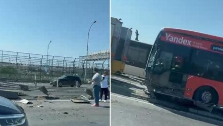 Haliç Köprüsü’nde metrobüs kazası