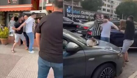 Reaksiyon gösteren bayana ‘Boğazını keserim’ diyen şoför yakalandı