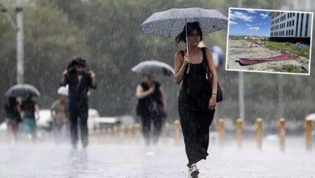 SON DAKİKA | Meteoroloji uyarmıştı! Kuvvetli rüzgar bir anda bastırdı çatılar uçtu
