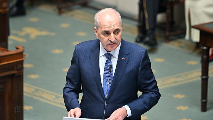 TBMM Başkanı Kurtulmuş: Müttefiklerin cılız reaksiyonları Batı’nın ikili standartla hareket ettiği algısını güçlendirmektedir