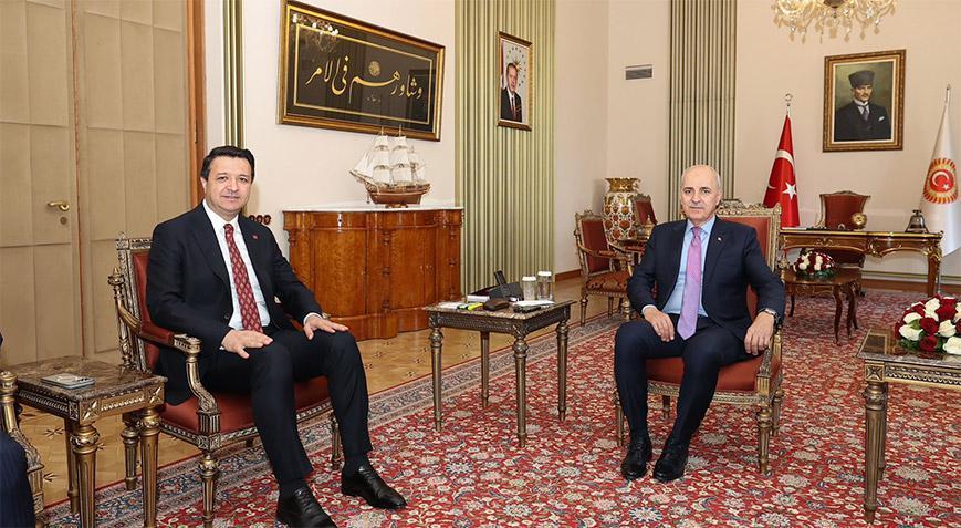 TBMM Başkanı Kurtulmuş, Saadet Partisi Genel Lideri Arıkan’ı kabul etti