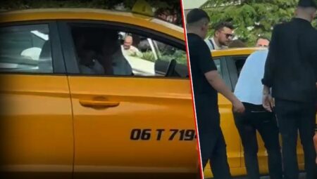 Trafikte tartıştığı taksi sürücüsünü yumrukladı; o anlar anbean kaydedildi