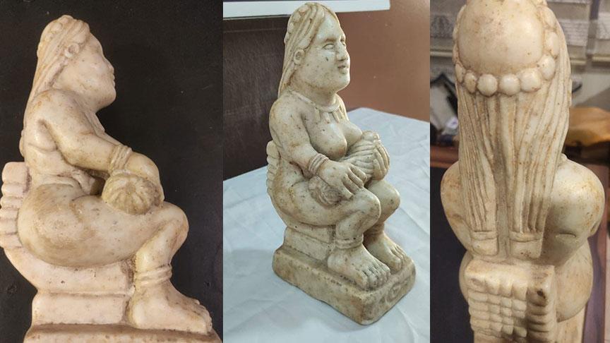 Bagajda tarih taşımışlar! Bursa’da 1700 yıllık heykel ele geçirildi