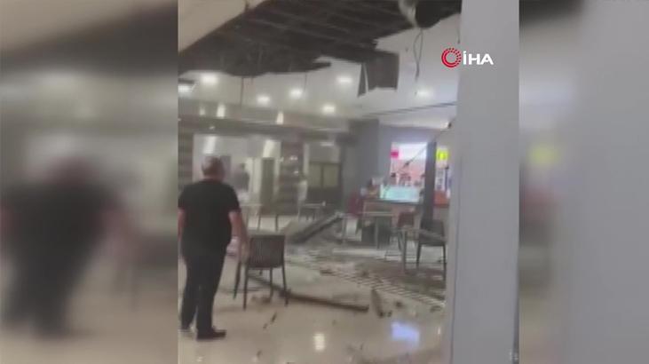 Beylikdüzü’nde alışveriş merkezinde tavan çöktü! 1 kişi yaralı