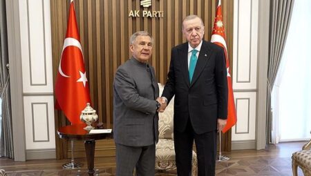 Cumhurbaşkanı Erdoğan, Tataristan Cumhurbaşkanı ile görüştü