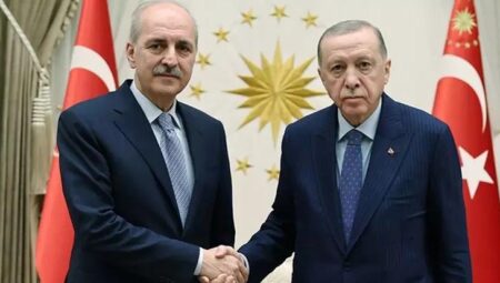 Cumhurbaşkanı Erdoğan, TBMM Başkanı Kurtulmuş’u kabul etti