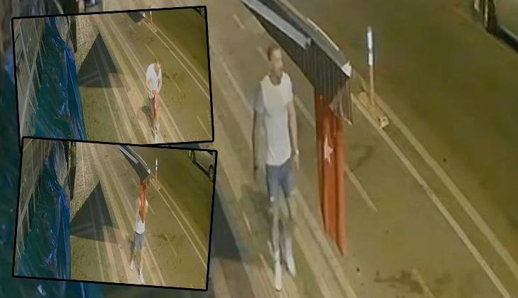 Dükkanda asılı bayrağı çıkarmıştı! Turist hakkında süreç yapıldı