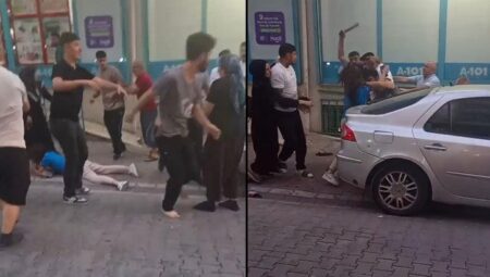 Esenyurt’ta zincir markette başlayan hengame sokağa taştı! Tekmeler, yumruklar ve demir çubuklar havada uçuştu