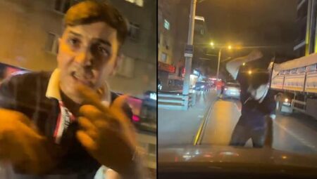 Güngören’de yol verme hengamesi: Şoför camı yumruklayarak parçaladı