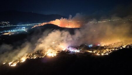 İzmir’de çöplük alanda başlayan yangın ormana sıçradı! Takımlar müdahale ediyor