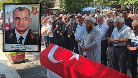 Kanserden ölen uzman jandarma, askeri merasimle toprağa verildi
