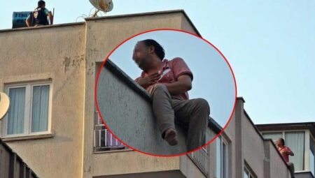 Karısına kızıp çatıya çıktı, itfaiyeyi perişan etti!