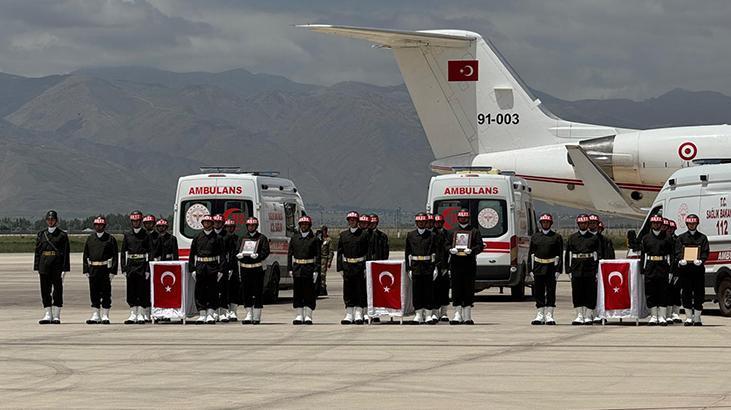 Mağarada metan gazı zehirlenmesinde şehit olan 6 askerimiz için merasim