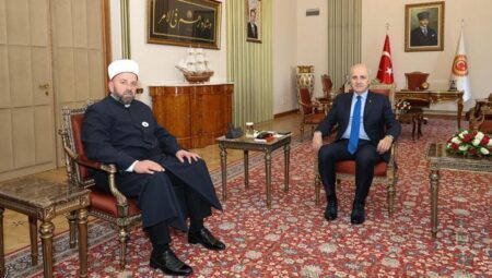 Numan Kurtulmuş, Karadağ İslam Birliği Lideri Fejzic’i kabul etti