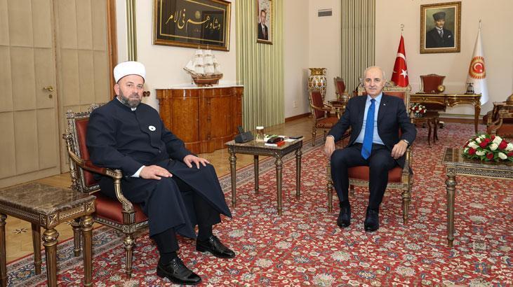 Numan Kurtulmuş, Karadağ İslam Birliği Lideri Fejzic’i kabul etti