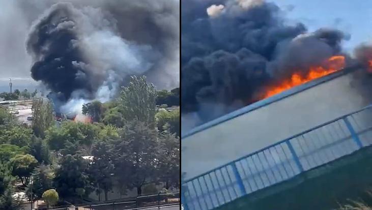 Pendik’te İSKİ’ye ilişkin arıtma tesisinde yangın