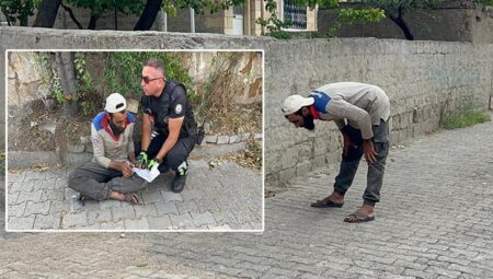 Polise yakalanınca namaza durdu! Motosiklet şoförü cezadan kurtulamadı