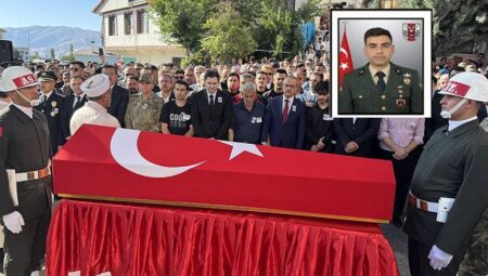 Şehit Mühimmat Astsubay Kıdemli Çavuş Akdoğan, son seyahatine uğurlandı