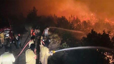 Suriye’deki orman yangını hududa yaklaştı