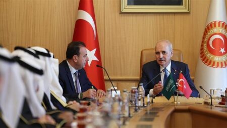 TBMM Başkanı Kurtulmuş, Suudi Arabistan-Türkiye Parlamentolar Ortası Dostluk Kümesi Lideri’ni kabul etti