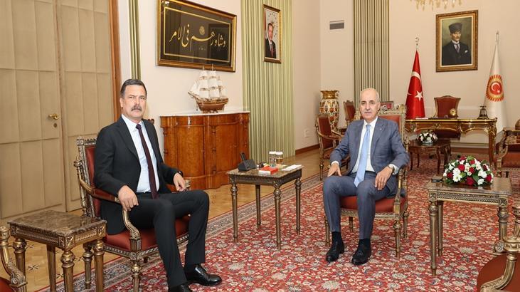 TBMM Başkanı Kurtulmuş, TİP Genel Lideri Baş’ı kabul etti