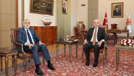 TBMM Başkanı Numan Kurtulmuş, Çalışma ve Sosyal Güvenlik Bakanı Işıkhan’ı kabul etti