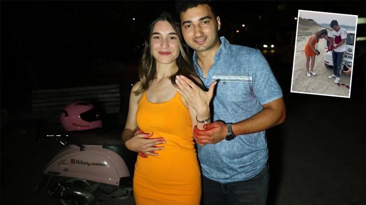 Yürekleri ağza getiren evlenme teklifi! Teklifi yapan genç polis merkezine götürüldü